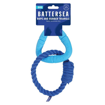 Battersea Dog Rope & Rubber Triangle Tug Toy from B&Q