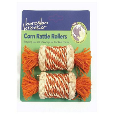 Rosewood Boredom Breaker Corn Rattle Rollers 2Pk (Pack Of 6) from B&Q