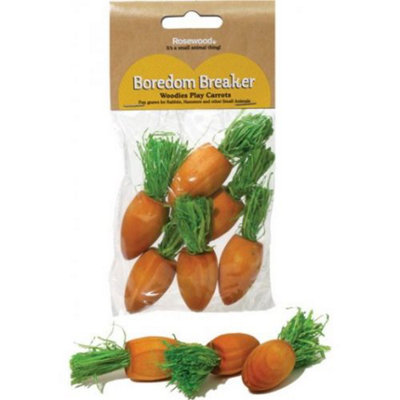 Rosewood Boredom Breaker Woodies Play Carrots (Pack Of 6) B&Q