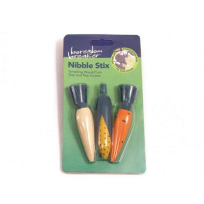 Rosewood Boredom Breaker Nibble Stix Wooden Veg 3Pk (Pack Of 6) from B&Q