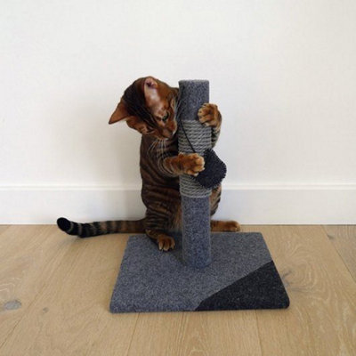 Rosewood Catwalk Charcoal Felt Cat Post 35.5X29X29Cm from B&Q