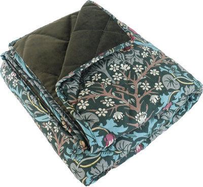 Morris & Co Blackthorn Print Square Box Dog & Cat Blanket from B&Q
