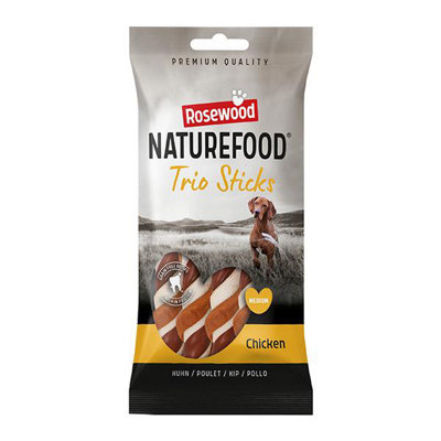 Rosewood Trio Sticks Chicken Medium 3 Pieces Dog Treats 90G from B&Q
