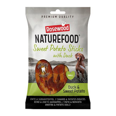 Rosewood Duck Wrapped Sweet Potato Sticks Dog Treats 80G from B&Q