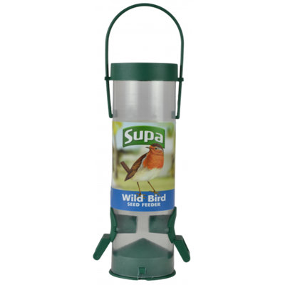 Supa Plastic 2 Port Seed Feeder Green 20Cm (8 Inch)Pack Of 12