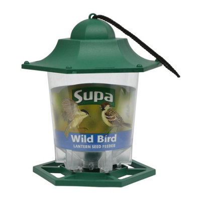 Supa Plastic Lantern Seed Feeder GreenPack Of 12 from B&Q