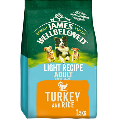 James Wellbeloved Adult Dog Light Turkey & Rice Kibble 1.5Kg from B&Q