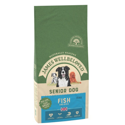 B&Q -  Jwb Adult Dog Senior Fish & Rice Kibble Dog Food 15Kg