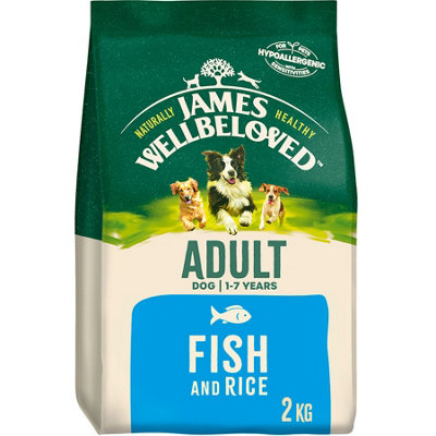 James Wellbeloved Adult Dog Food Maintenance Fish & Rice Kibble 2Kg from B&Q