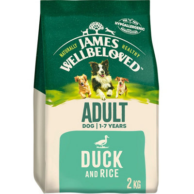 James Wellbeloved Adult Dog Food Maintenance Duck & Rice Kibble 2Kg from B&Q