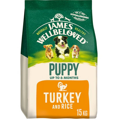 B&Q -  Puppy Dog Turkey & Rice Kibble 15Kg