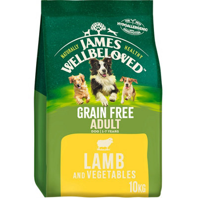 James Wellbeloved Adult Dog Maintenance Grain Free Lamb Kibble 10Kg from B&Q
