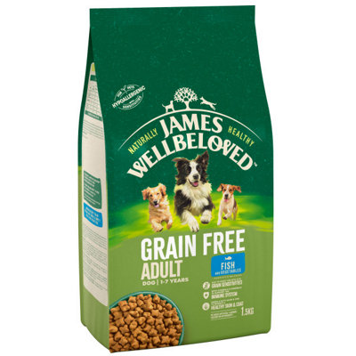 James Wellbeloved Fish & Veg Grain Free Adult Dog Food 1.5Kg from B&Q