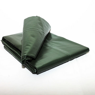 Heavy Duty 250Gsm Green/brown Tarpaulin 4M X 8M from B&Q