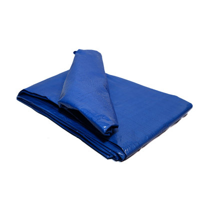 Blue 110Gsm Standard Tarpaulin 2.7M X 3.6M from B&Q