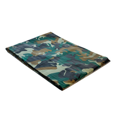 Camouflage 80Gsm Tarp 4.5M X 6.0M from B&Q