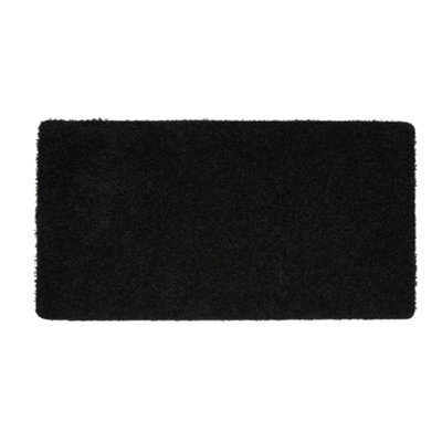 Buddy Bath Black 67X120Cm Runner Bath Mat from B&Q