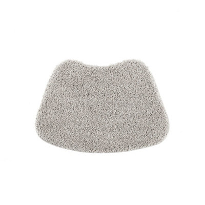 Buddy Bath Ghost Grey 50X80Cm Curve Bath Mat from B&Q