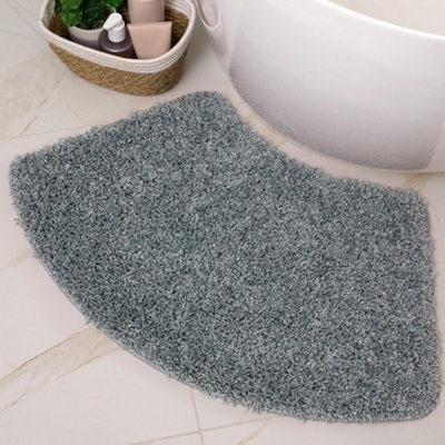 Buddy Bath Fleck Blue 50X80Cm Curve Bath Mat from B&Q
