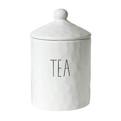 Apollo Dimples White Tea Canister from B&Q