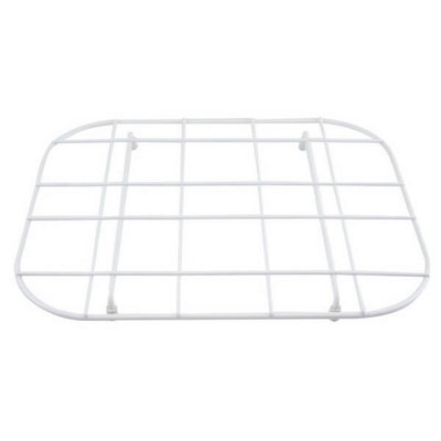White Sink Protector Durable Coated Steel With Rubber Feet For Kitchen Sink Care 5026180043403 - Image 3
