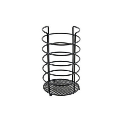Black Utensil Holder Steel Wire Cutlery Storage and Drainer 22.5cm x 13cm - Image 3