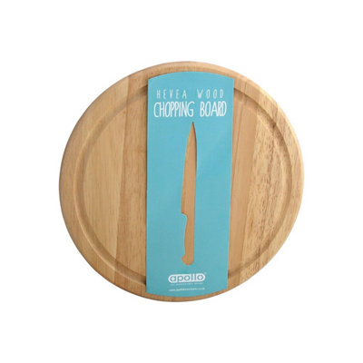 Apollo Round Serving Board 25Cm Rubberwood Durable Chopping Cutting & Cheese Board For Bread Fruit Vegetables & Snacks from B&Q