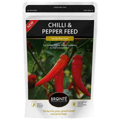 Bronte Heritage Collection Chilli And  Pepper Feed 250G Soluble Plant Food Chillies Bell Peppers And Capsicum Plants from B&Q
