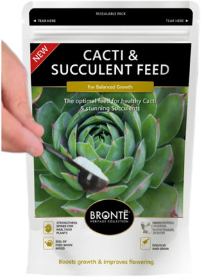 Bronte Heritage Collection Cacti & Succulent Fertiliser 250G Water Soluble Feed For Rock GardensIndoor & Outdoor Plants from B&Q
