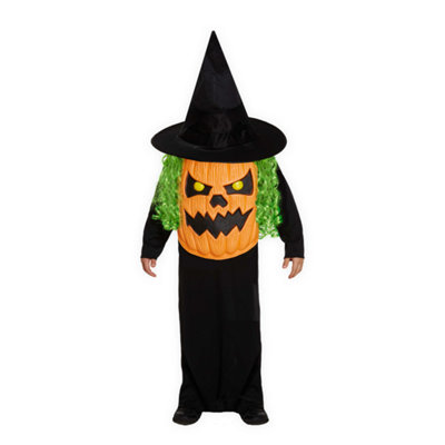 Childs Pumpkin Jumbo Face  Fancy Dress Costume Age 4-6 Years from B&Q