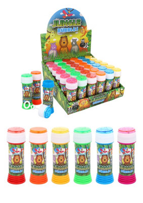 Henbrandt Pack Of 12 Jungle Animal Bubble Tubs With Wand (50Ml) from B&Q