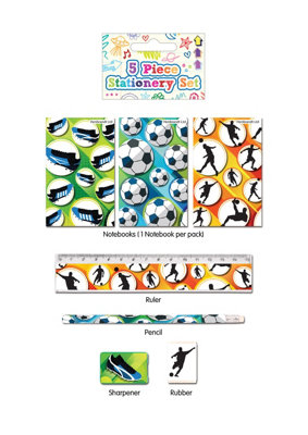Henbrandt 5 Piece Football Stationery Set from B&Q