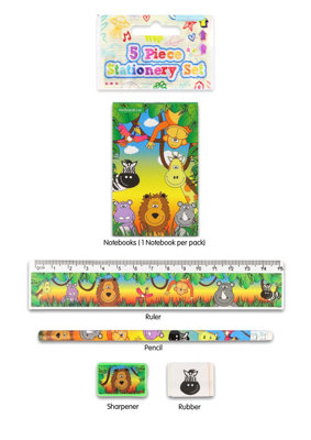 Henbrandt 5 Pieces Jungle Stationery Set from B&Q