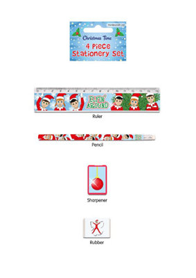Henbrandt Pack Of 4 Pieces Christmas Elfin Around Stationery Set from B&Q
