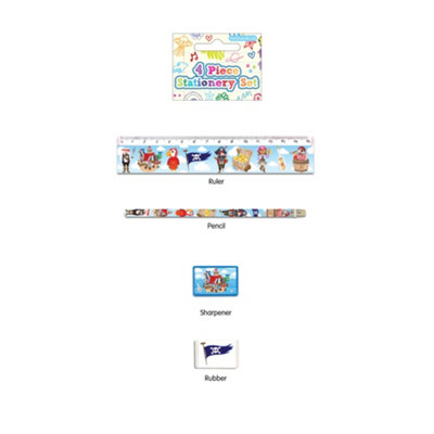 Henbrandt 4Pc Pirate Theme Stationery Set from B&Q