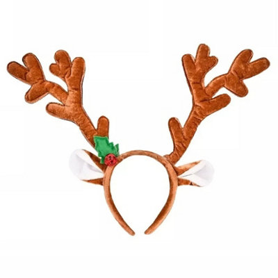 Christmas Reindeer Antlers With Bell Headband from B&Q