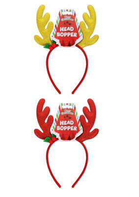 Reindeer Antlers Glitter Christmas Headband from B&Q