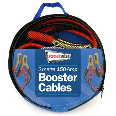 Streetwize Car Van 2M 165 Amp Battery Start Booster Cable Jump Leads from B&Q