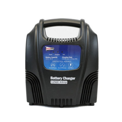Streetwize 12 Volt 4 Amp Car Van Boat Bike Motorhome Led Compact & Robust Battery Charger from B&Q