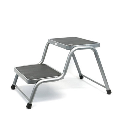 Streetwize CaravanHome & Motorhome Steel Double Step Ladder  Stool With Rubber Non Slip Pads from B&Q