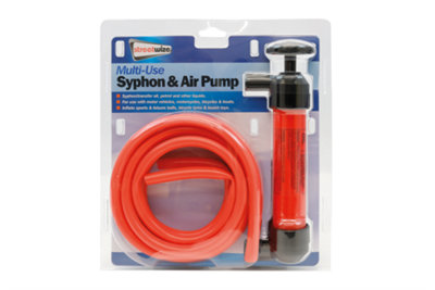 Streetwize Multi Use Syphon Pump Transfer Oil Petrol Liquid Car Inflate Air Hose from B&Q