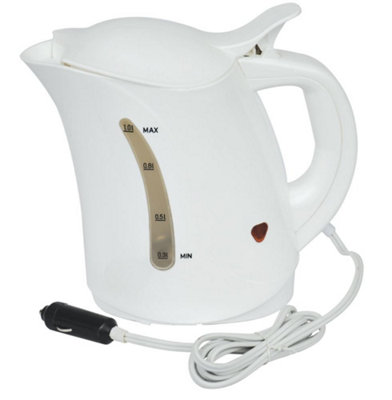 Streetwize 12V 1 Litre In Car  Travel Camping & Festival Boiling Water Kettle from B&Q