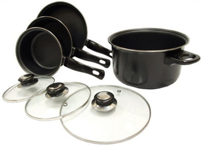 Streetwize Kitchen 7 Piece Cookware Pan Set from B&Q