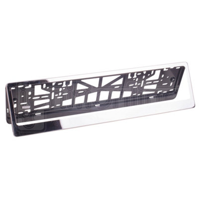 Streetwize Stainless Steel Frame Number Plate Holder Surround Abs Backing Plates from B&Q