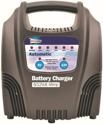 Streetwize 6 Amp Automatic Trickle Car Motorbike Motorhome 12V Battery Charger from B&Q