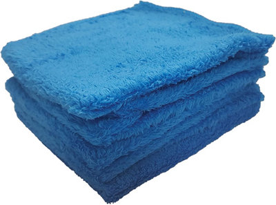Streetwize 5 Pack Super Soft & Ultra Fine Microfibre Cleaning Cloths For Car & HomeBlue from B&Q