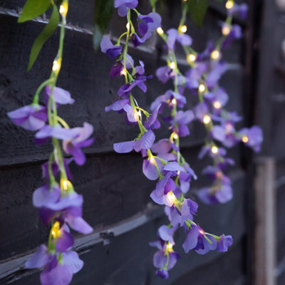 Gardenwize Solar Decorative Wisteria Flower Lights from B&Q