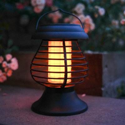 Gardenwize Solar Powered 2 In 1 Yellow Flame Lantern + Bug Zapper Decorative Garden Light Eco Friendly from B&Q
