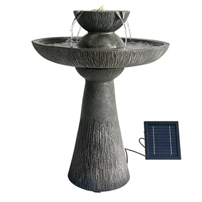 B&Q -  Solar Powered Bird Bath Water Feature With Battery Backup