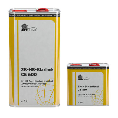 Mipa Airo Chemie1X Airo 2K-Hs-Acrylic Clearcoat Sr 5L & 1X Airo 2K-Hs-Hardener Cs 150 Extra Fast 2.5L from B&Q